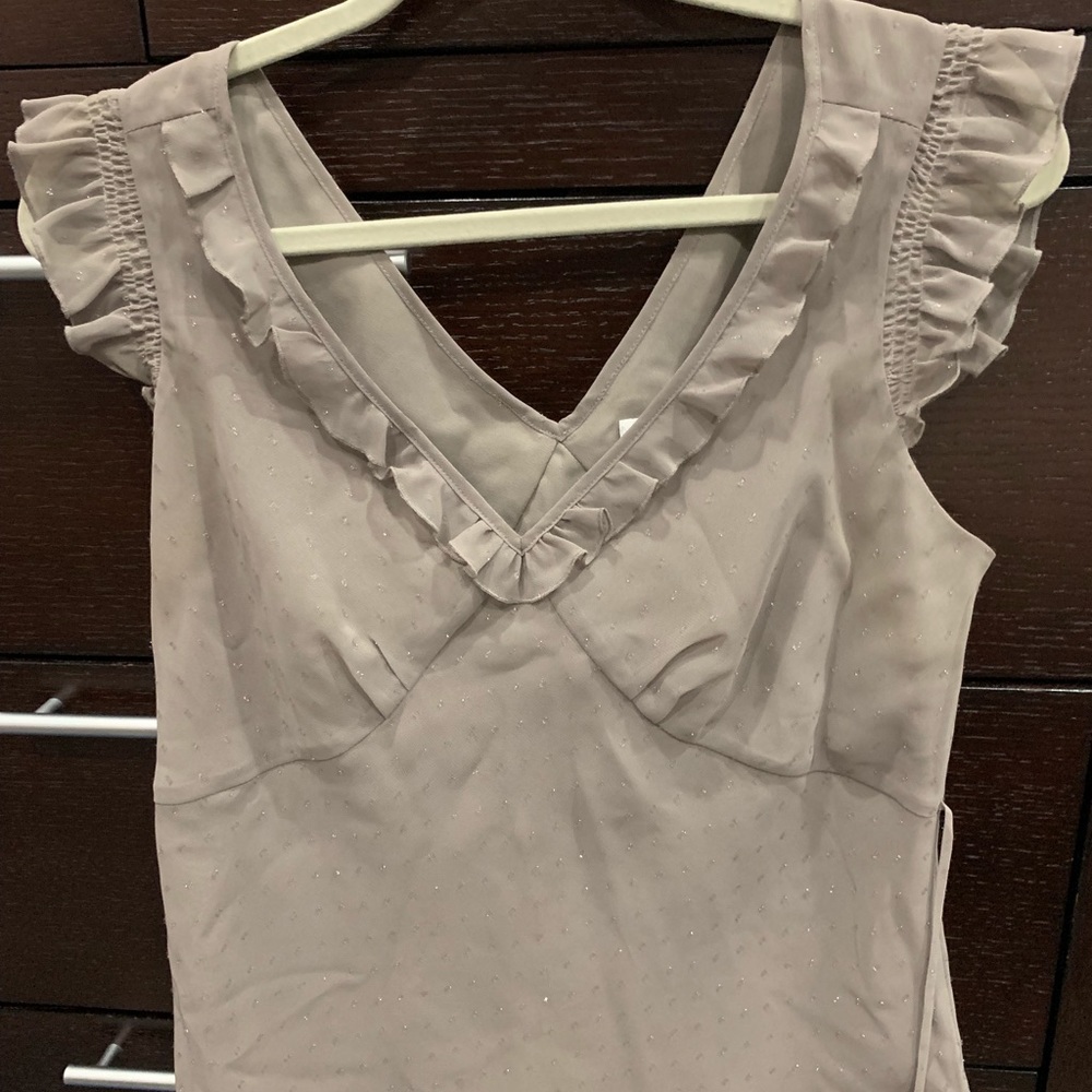 Shimmery Gray Loft Blouse